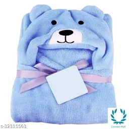 Premium Hooded Microfiber Baby Wrapper for all season Towel IN PINK And BLUE - 0-6 Months New Born Baby
